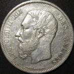 Zilver - België - 5 Francs - Leopold II - 1869, Zilver, Ophalen of Verzenden, België, Losse munt
