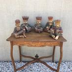 5 Speciale oude houten beeldjes, Antiquités & Art, Art | Sculptures & Bois, Enlèvement