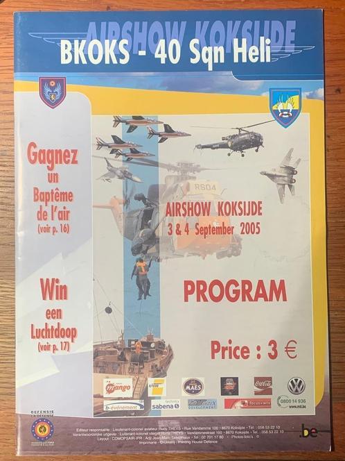 Programmaboekje Air Show Basis Koksijde 2005 40SQN Sea King, Verzamelen, Militaria | Algemeen, Luchtmacht, Boek of Tijdschrift