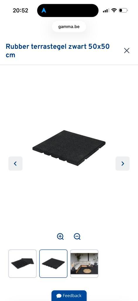 Rubberen terrastegels 50x50 – 20 stuks – Zo goed als nieuw, Doe-het-zelf en Bouw, Tegels, Zo goed als nieuw, Ophalen