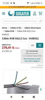 Xvb 5G2 5, Bricolage & Construction, Électricité & Câbles, Enlèvement ou Envoi, Comme neuf