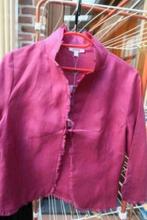 Blouse nieuw linnen lila ruches 123  mt  36-38, Kleding | Dames, Overige kleuren, Nieuw, Ophalen of Verzenden, Maat 36 (S)