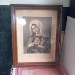 2 vintage kaders Jezus en Maria prijs voor de 2, Antiek en Kunst, Ophalen
