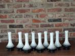 8 kleine vaasjes of voor kaars, Ophalen, Gebruikt, Kaars