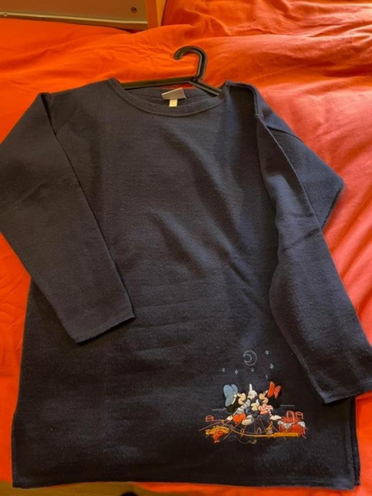 Donkerblauwe Mickey trui, Kleding | Dames, Truien en Vesten, Gedragen, Maat 42/44 (L), Blauw, Ophalen of Verzenden