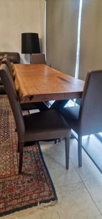 Eet tafel met 6 stoelen  in goede staat, Huis en Inrichting, Complete eetkamers, Ophalen
