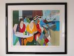 TARKAY print havenzicht met cafe terras, Huis en Inrichting, Ophalen, Gebruikt, 50 tot 75 cm, Print