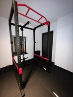 Squat rack / power rack 900 met pulley en accessoires, Sport en Fitness, Overige materialen, Krachtstation, Rug, Zo goed als nieuw