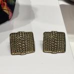 Vintage designer oorbellen met clips, Ophalen of Verzenden, Zo goed als nieuw, Goud