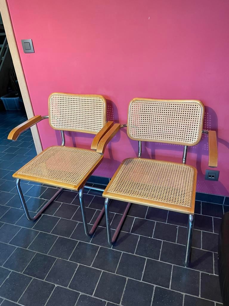 2x Bamboo stoelen, Ophalen, Zo goed als nieuw