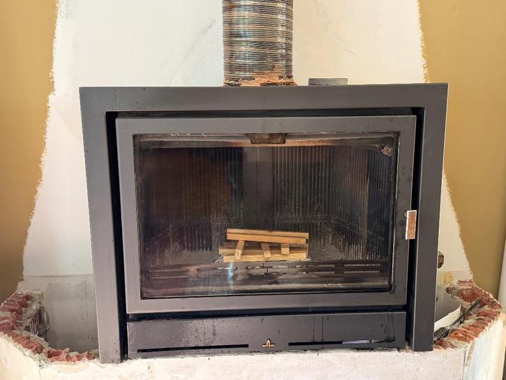 Houtkachel merk Barbas, Maison & Meubles, Poêles, Utilisé, Encastré, Poêle à bois, Bois, Enlèvement