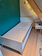 Lit simple 90x200 + matelas, Maison & Meubles, Chambre à coucher | Lits, Enlèvement, Blanc, Bois