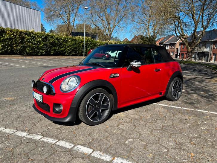 Exclusieve Mini Cooper Cabrio met John Cooper works pakket, Auto's, Mini, Bedrijf, Te koop, Cabrio, ABS, Adaptieve lichten, Adaptive Cruise Control