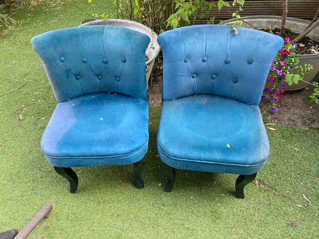 2 chaises crapeaux a réstaurer, Maison & Meubles, Chaises, Utilisé, Deux, Bois, Autres couleurs, Enlèvement