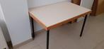 3 tafels met inklapbaar ijzeren onderstel, Enlèvement, Utilisé, Rectangulaire, Bois