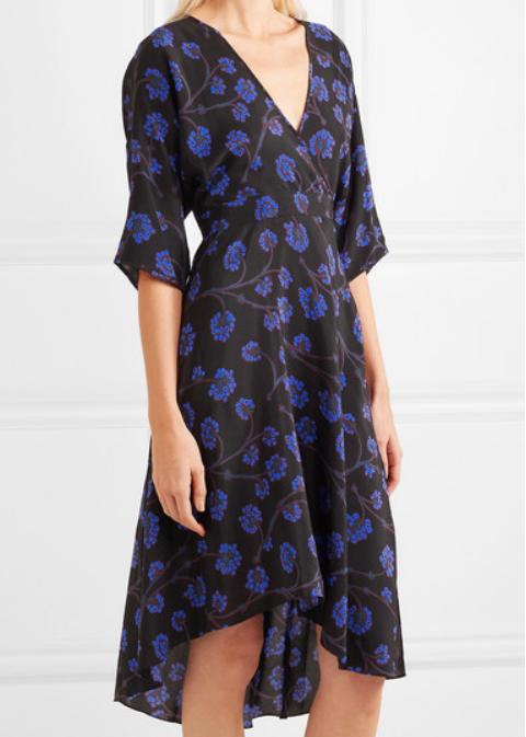 Diane von Furstenberg; zijden jurk L., Kleding | Dames, Jurken, Zo goed als nieuw, Maat 42/44 (L), Onder de knie, Ophalen of Verzenden