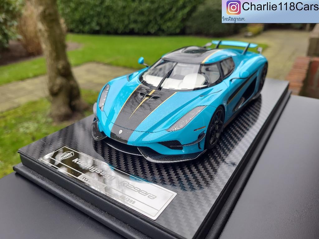 FrontiArt 1/18 Koenigsegg Regera – Pearl Blue, Hobby en Vrije tijd, Ophalen of Verzenden, Nieuw