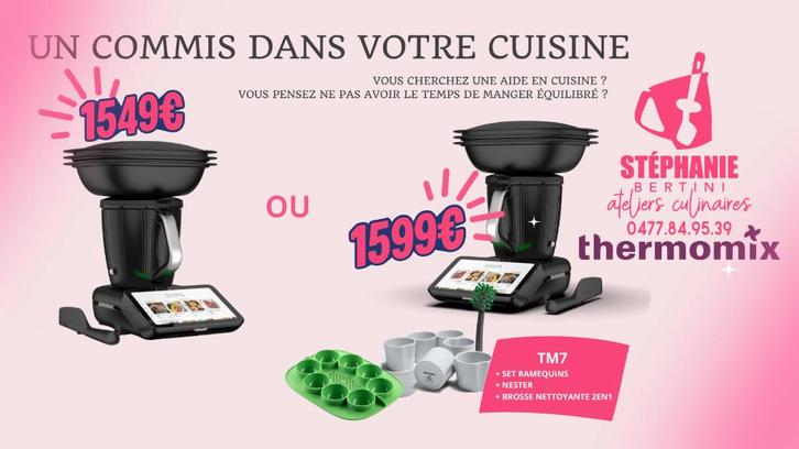 Thermomix TM7 Liège - Promo Avril 2026, Electroménager, Mélangeurs de cuisine, Neuf, 4 litres ou plus, 3 vitesses ou plus, Résiste au lave-vaisselle
