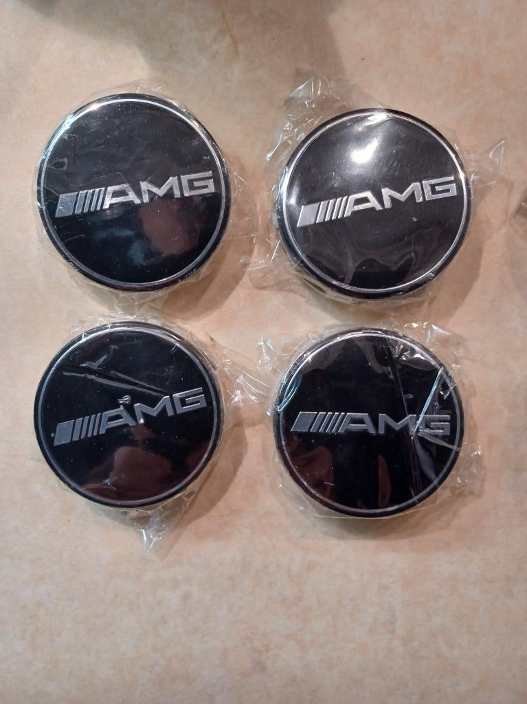 CAPUCHONS CENTRAUX MERCEDES BENZ. 75 MM AMG ET RÉTRO, Autos : Divers, Enjoliveurs, Enlèvement ou Envoi, Neuf