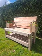Handgemaakte tuinbank met plantenbakjes + GRATIS plantjes, Tuin en Terras, Ophalen, Nieuw, Hout