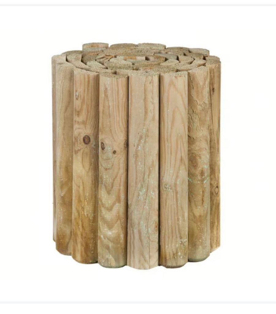 4x Borderrol 2m50 lang / 40cm hoog "pine wood", Ophalen, Overige typen, Nieuw, Hardhout