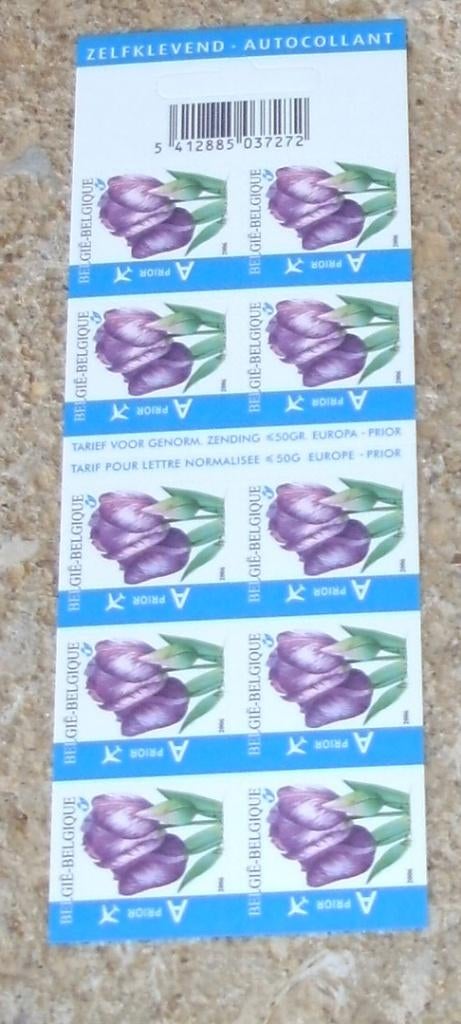 1 boekje tulp rembrandt, Frankeerzegel, Ophalen of Verzenden, Zonder stempel, Postfris