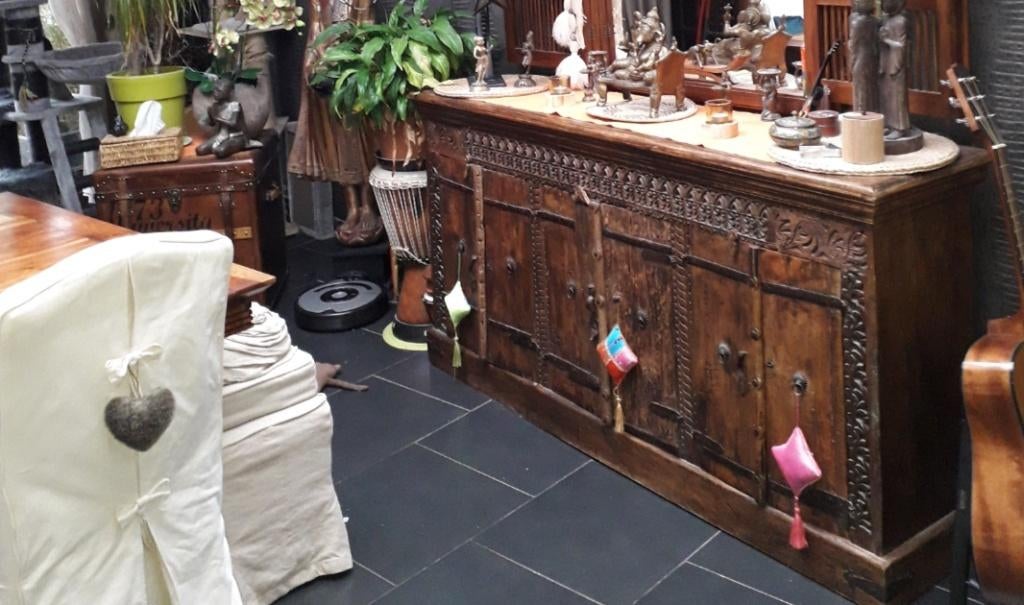 Buffet indonésien, Maison & Meubles, Armoires | Buffets, Enlèvement, Utilisé, Teck, Avec porte(s)