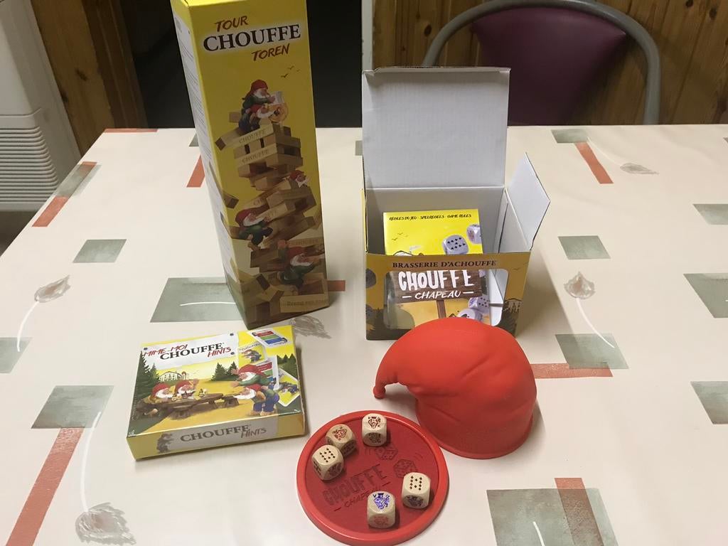 Jeux Chouffe, 3 pour 13€, Collections, Marques de bière, Neuf, Autres types, Enlèvement ou Envoi