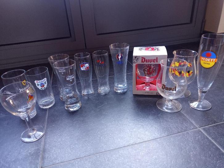 12 BIERGLAZEN IN PRIMA STAAT, Collections, Marques de bière, Neuf, Verre ou Verres, Duvel, Enlèvement