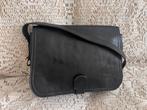 DELVAUX vintage zwarte leren tas, Ophalen of Verzenden, Zo goed als nieuw, Zwart
