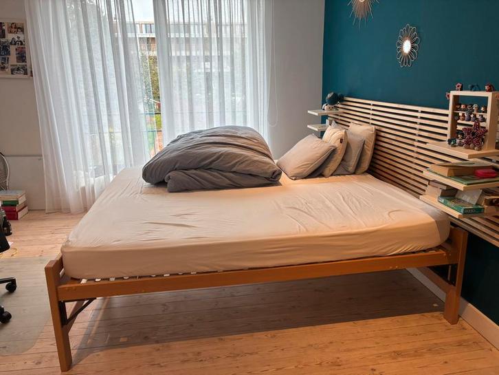 Lit double (gigogne) 180x200 (marque : Libau), Maison & Meubles, Chambre à coucher | Lits, Comme neuf, Enlèvement