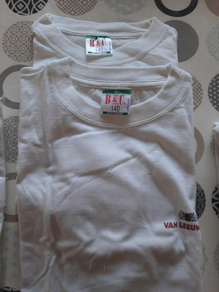 2 t-shirts blancs taille 140—XL avec imprimé Van Leeuwen, Vêtements | Hommes, T-shirts, Enlèvement ou Envoi