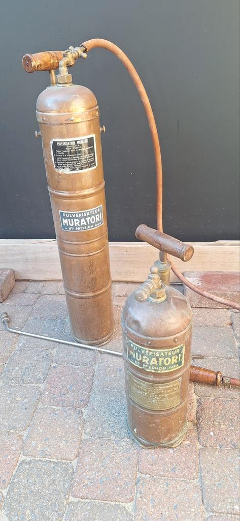 2 Antieke Franse sproeiers Muratori koper, Antiek en Kunst, Antiek | Gereedschap en Instrumenten, Ophalen