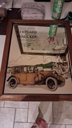 Dit is een vintage Art Deco spiegel van een France garage, Antiek en Kunst, Ophalen of Verzenden, Vierkant, 50 tot 100 cm, Minder dan 100 cm