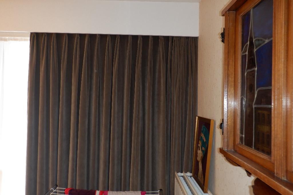 Overgordijnen zware kwaliteit merk Heytens kleur bruin, Ophalen, Bruin