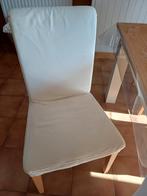 6 chaises Henriksdal et une housse neuve, Maison & Meubles, Chaises, Enlèvement, Blanc, Bois, Cinq, Six Chaises ou plus