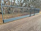 nieuwe vrijdr. elek. schuifpoort 10 mtr doorgang antraciet, Tuin en Terras, Ophalen, Nieuw, Aluminium, Schuifpoort