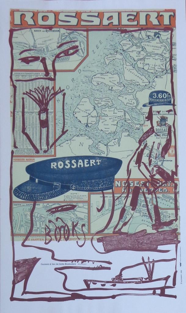 PIERRE ALECHINSKY / ROSSAERT / LITHO-AFFICHE / 93x56cm 2003, Ophalen of Verzenden