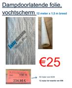 Film perméable à la vapeur, 12 mètres, Bricolage & Construction, Isolation & Étanchéité, Neuf, 10 à 15 m², Enlèvement, Autres matériaux