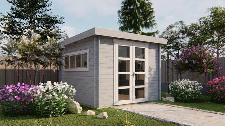 Blokhut - Tuinhuis Bodine | 28 mm | vuren onbehandeld, Hobby en Vrije tijd, Overige Hobby en Vrije tijd, Nieuw, Verzenden