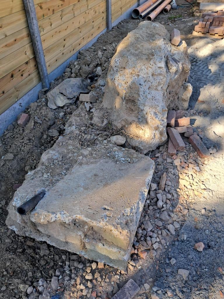 Betonblok verwijderen, Ophalen