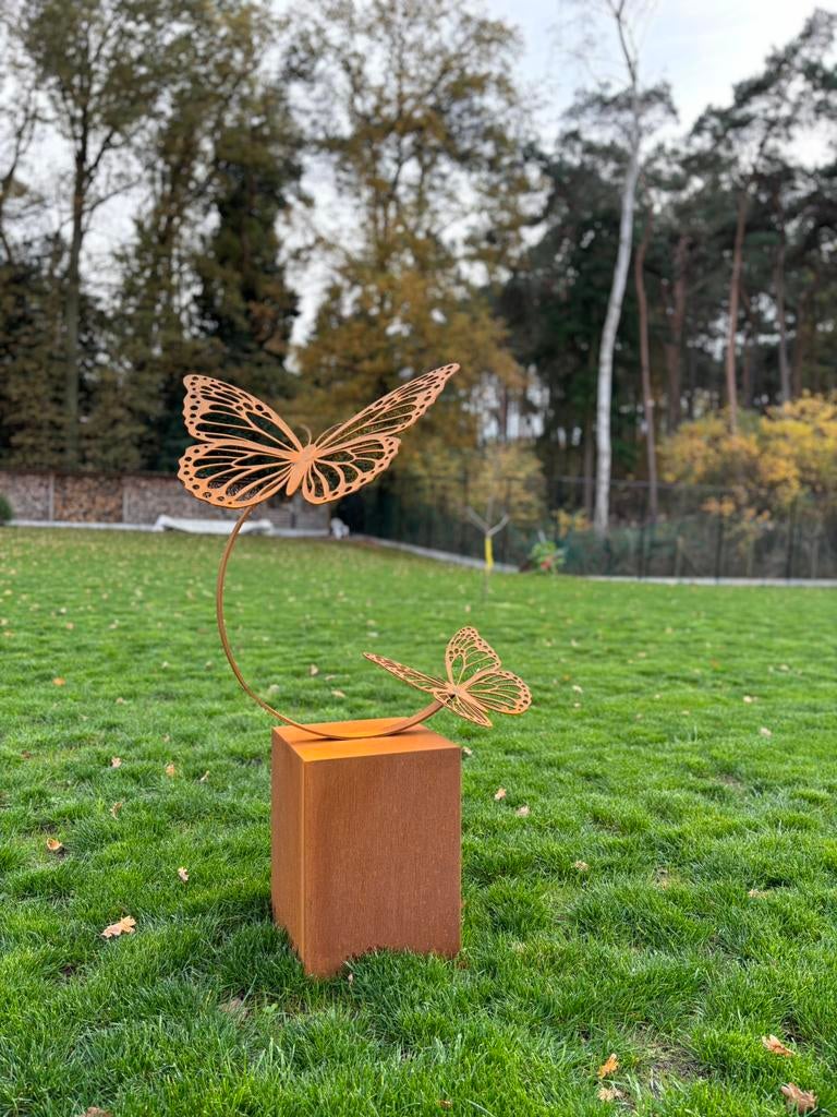 Papillons de jardin en acier Corten, Jardin & Terrasse, Enlèvement, Comme neuf, Jardin