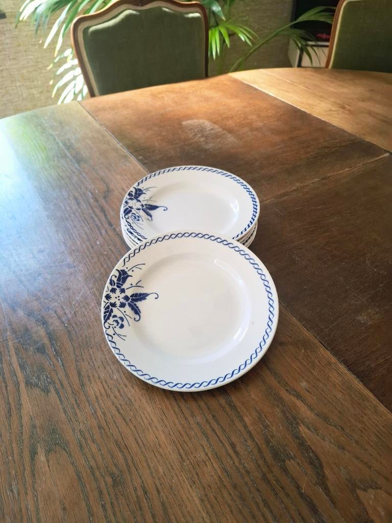 Vintage ontbijtborden Boch - set van 6, Ophalen of Verzenden