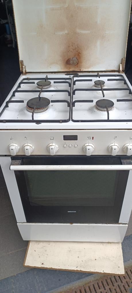 Gasfornuis met elektrische oven, Elektronische apparatuur, Kookplaten, Ophalen, Gebruikt, 4 kookzones, Vrijstaand