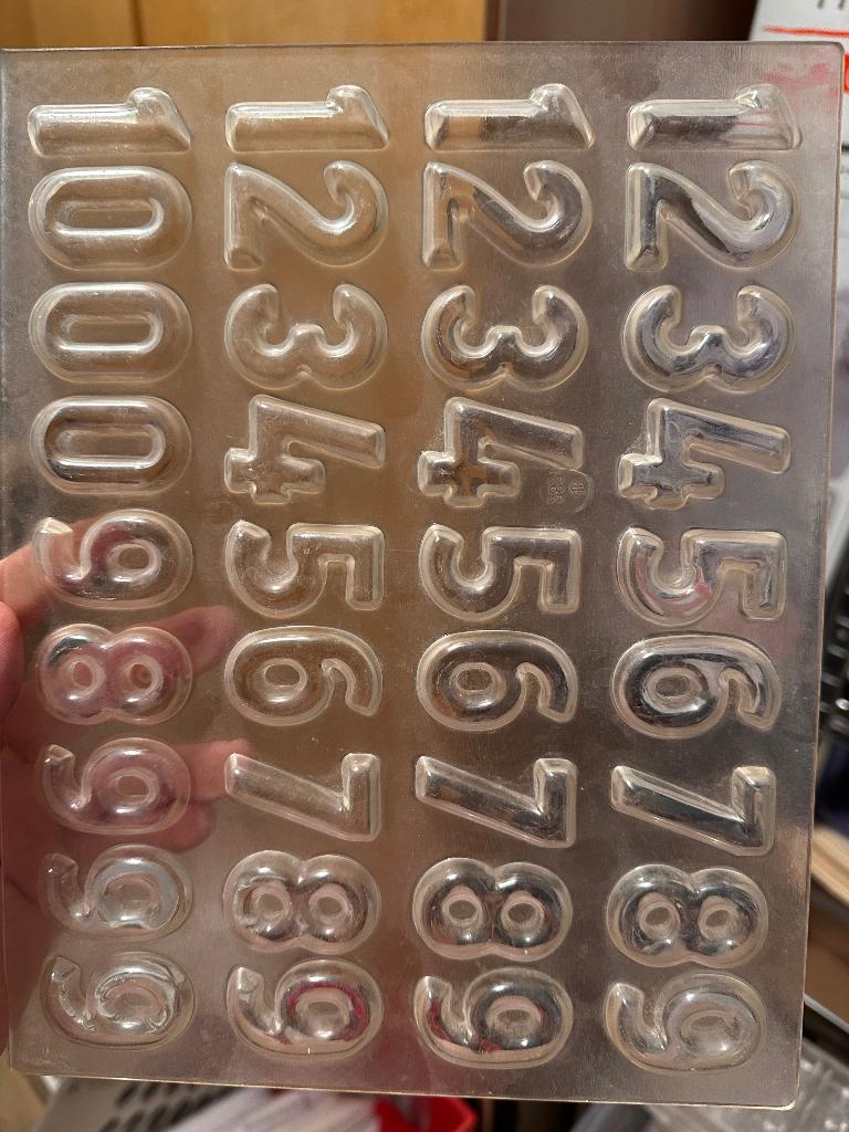 Chocoladevorm cijfers, Ophalen, Gebruikt, Overige typen