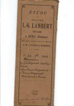 Ancien document notarié 1909, Enlèvement ou Envoi, Utilisé