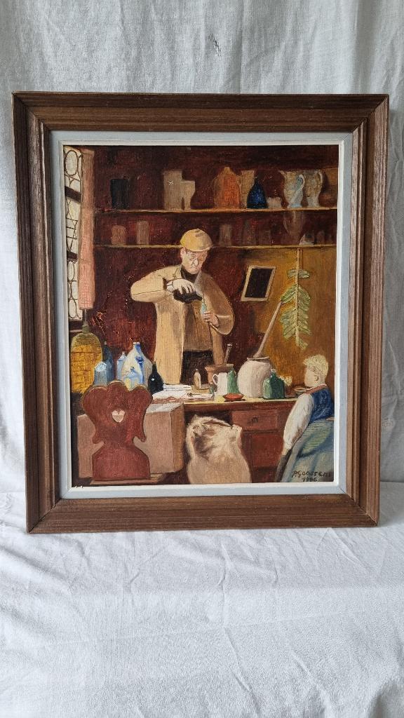 Peinture d'un alchimiste (P.Goossens 1996), Antiquités & Art, Art | Peinture | Classique, Enlèvement