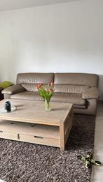 Italiaanse lederen zetel - 2 stuks, Huis en Inrichting, Ophalen, Zo goed als nieuw