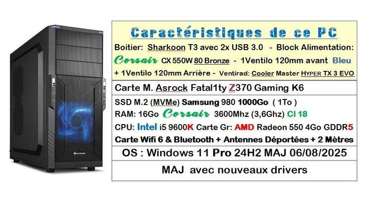 PC Fixe Neuf, Computers en Software, Desktop Pc's, Zo goed als nieuw, 3 tot 4 Ghz, SSD, 16 GB, Gaming, Ophalen of Verzenden