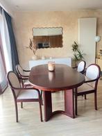 Prachtige vintage eetkamerstoelen van Lübke (Duits design,, Huis en Inrichting, Ophalen, Stof